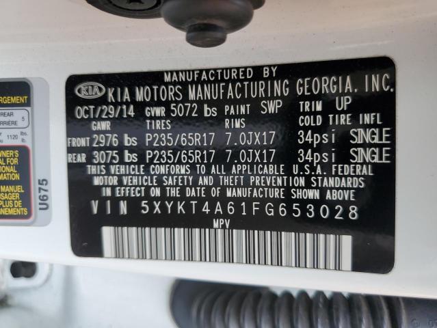 5XYKT4A61FG653028 KIA SORENTO LX