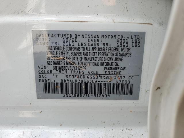 3N1AB8DV3LY312409 Nissan SENTRA SR