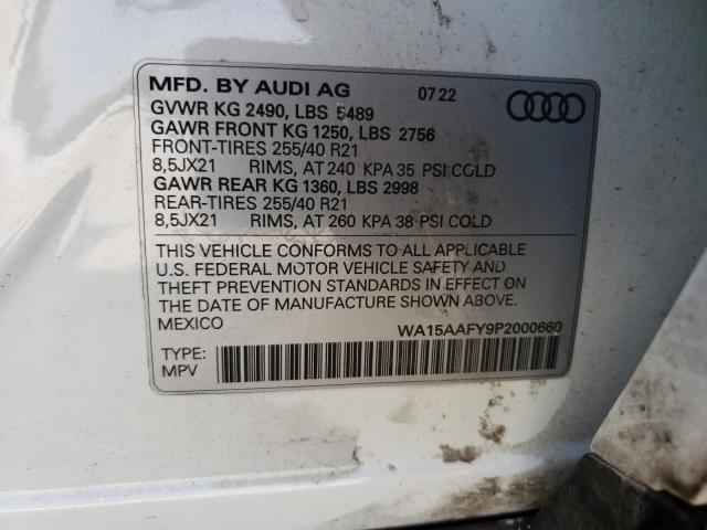2023 AUDI Q5 SPORTBA WA15AAFY9P2000660