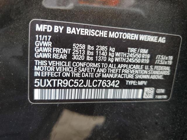 5UXTR9C52JLC76342 BMW X3 Xdrive30i