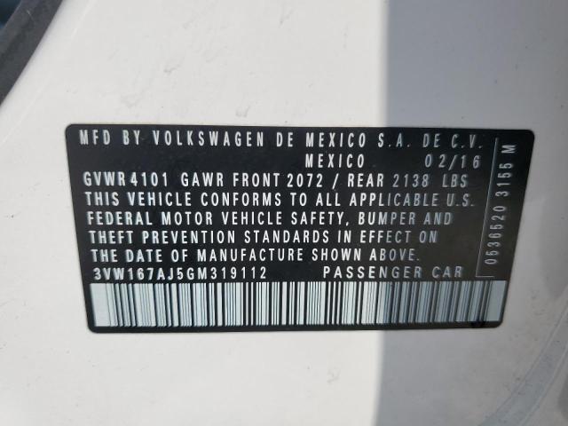 2016 VOLKSWAGEN JETTA S - 3VW167AJ5GM319112