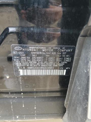2022 HYUNDAI SANTA FE B KM8S2DA18NU028951