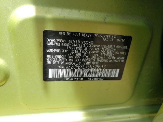 JF2GPBKC7EH328913 Subaru Xv Crosstrek 2.0i Hybrid Touring