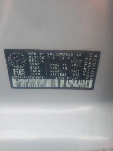 2018 VOLKSWAGEN GOLF SPORT - 3VWR17AU2JM760151