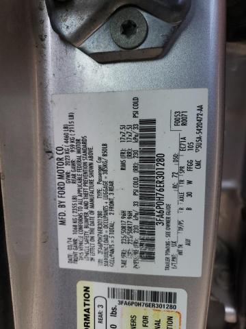 3FA6P0H76ER301280 Ford FUSION SE