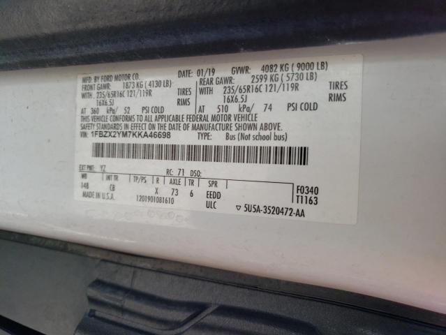 1FBZX2YM7KKA46698 Ford Transit T-350