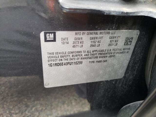 VIN 1G1RD6E40FU116299 2015 Chevrolet Volt no.14