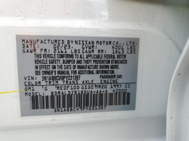 3N1AB8CV9PY231387 Nissan SENTRA SV