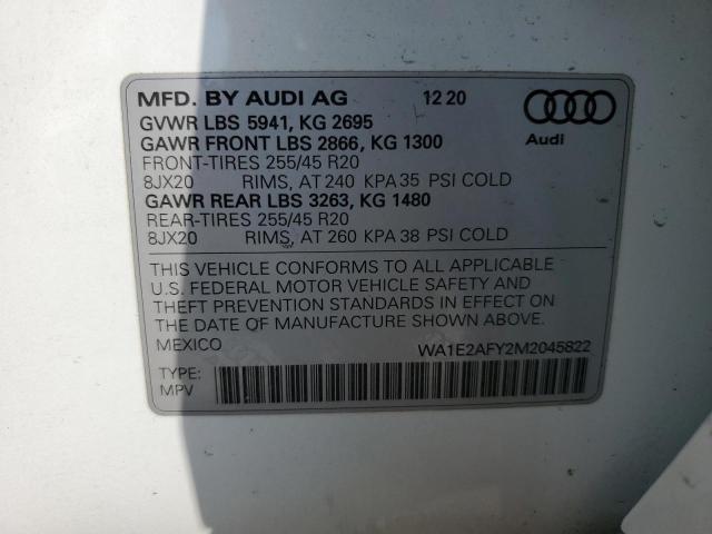 2021 AUDI Q5 E PREMI - WA1E2AFY2M2045822