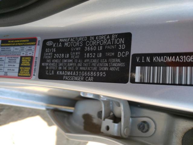 KNADM4A31G6686995 KIA RIO LX