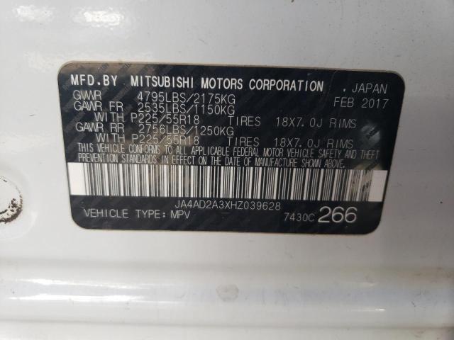 JA4AD2A3XHZ039628 Mitsubishi Outlander Es
