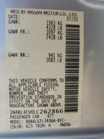 1N4BL4CV0LC262866 Nissan ALTIMA SR