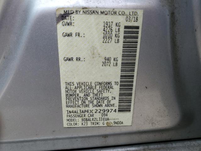 1N4AL3AP4JC229974 Nissan ALTIMA 2.5