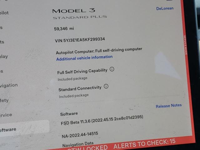 5YJ3E1EA5KF299334 Tesla MODEL 3