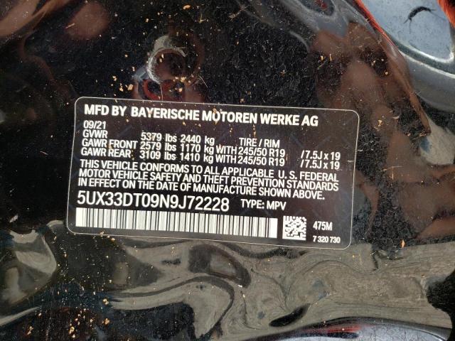 2022 BMW X4 XDRIVE3 - 5UX33DT09N9J72228