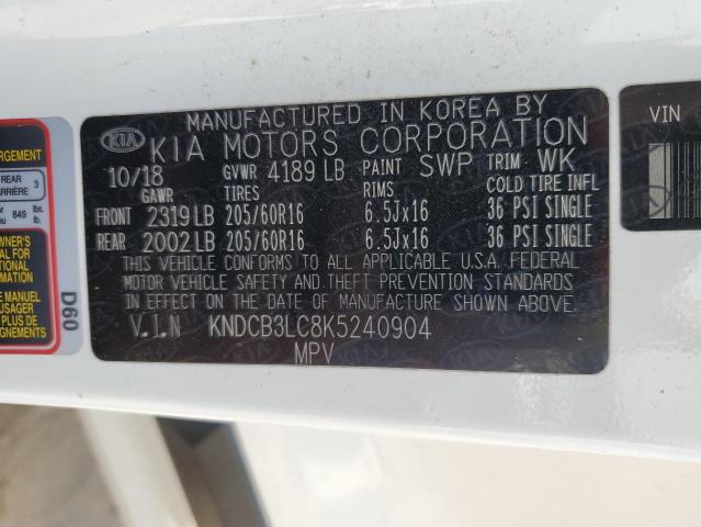 KNDCB3LC8K5240904 KIA NIRO FE