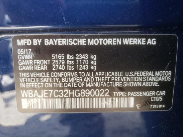 WBAJE7C32HG890022 BMW 540 XI