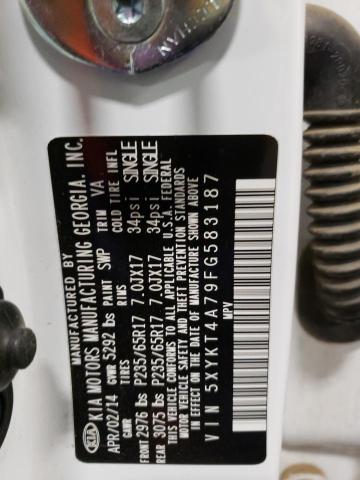 5XYKT4A79FG583187 KIA SORENTO LX