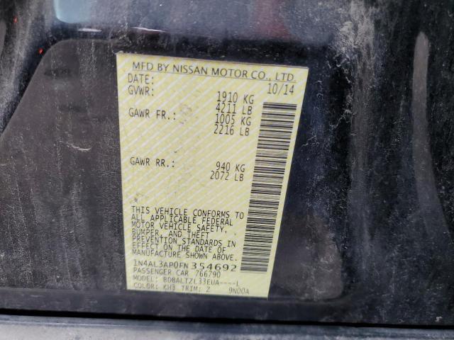 1N4AL3AP0FN354692 Nissan ALTIMA 2.5
