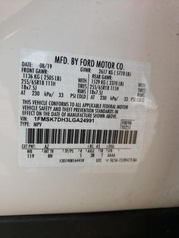 1FMSK7DH3LGA24991 Ford EXPLORER XLT