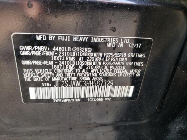 JF2SJAWC3HH567329 Subaru Forester 2.5i Touring