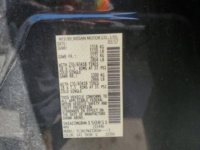5N1AZ2MG8HN150851 Nissan MURANO S