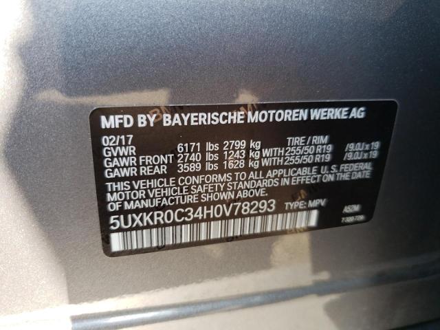 5UXKR0C34H0V78293 2017 BMW X5, photo no. 12