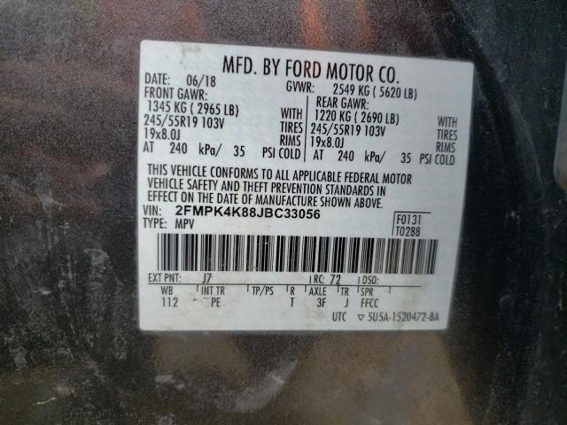 2FMPK4K88JBC33056 Ford Edge Titanium