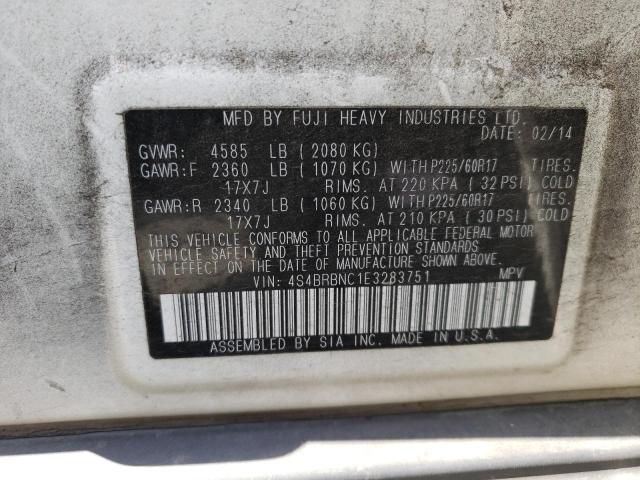 Subaru Outback 2.5i Limited 2014 4S4BRBNC1E3283751 Image 12