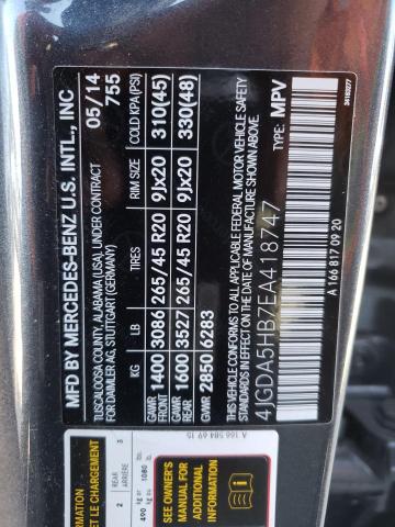 VIN 4JGDA5HB7EA418747 2014 Mercedes-Benz ML-Class, ... no.13