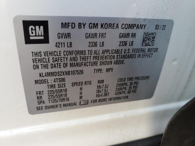 KL4MMDS2XNB107526 2022 BUICK ENCORE, photo no. 13