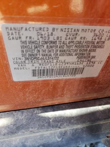 3N1CP5CU4JL514722 Nissan KICKS S