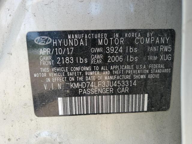 2018 HYUNDAI ELANTRA SE - KMHD74LF3JU453314