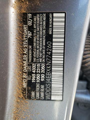 WDDSJ4EBXKN774260 Mercedes-Benz CLA 250