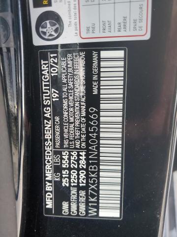 2022 MERCEDES-BENZ AMG GT 43 W1K7X5KB1NA045669