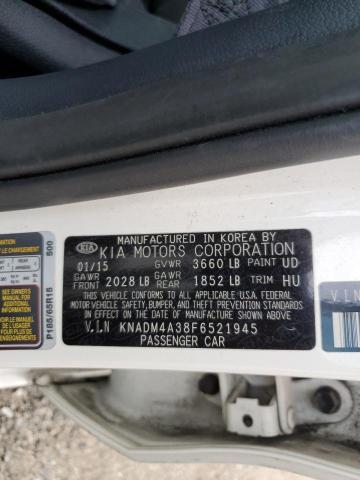 KNADM4A38F6521945 KIA RIO LX