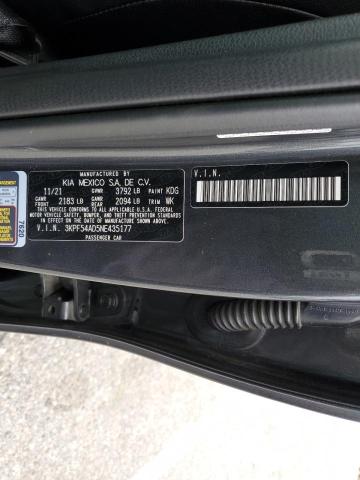 3KPF54AD5NE435177 KIA Forte Gt Line