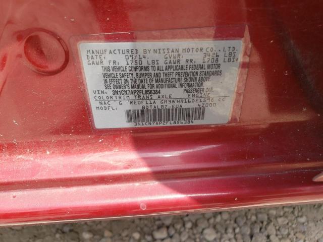 3N1CN7AP2FL856384 Nissan VERSA S