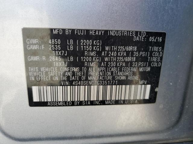 4S4BSENC7G3351771 Subaru Outback 3.6r Limited