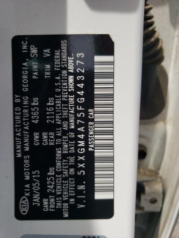 5XXGM4A75FG443273 KIA Optima Lx