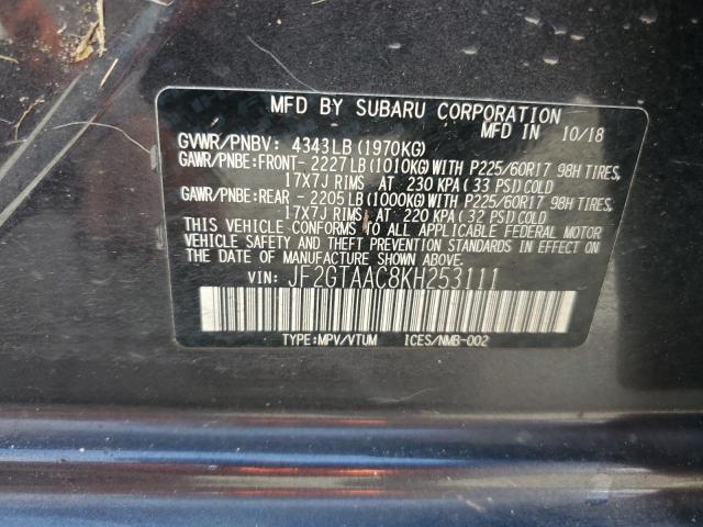 JF2GTAAC8KH253111 Subaru Crosstrek