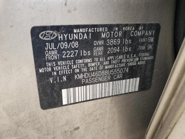 2008 HYUNDAI ELANTRA GL #2144912109