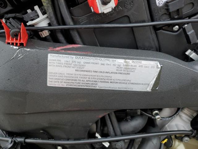 2023 DUCATI PANIGALE V ZDMDAGWW5PB002543