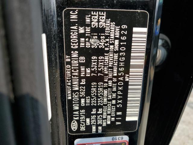 5XYPKDA56HG301629 KIA SORENTO SX
