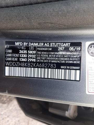 WDDZH8KB2KA682783 Mercedes-Benz E 63 Amg-s 4matic