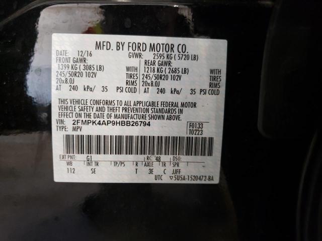 2FMPK4AP9HBB26794 Ford EDGE SPORT