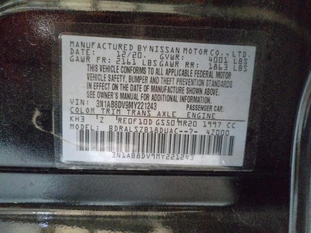 3N1AB8DV9MY221243 Nissan SENTRA SR
