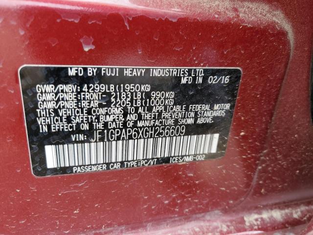 JF1GPAP6XGH256609 Subaru Impreza Sport Premium