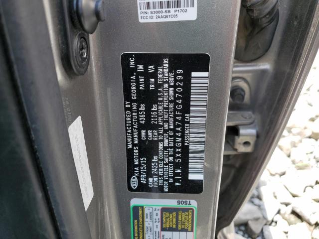 5XXGM4A74FG470299 KIA Optima Lx
