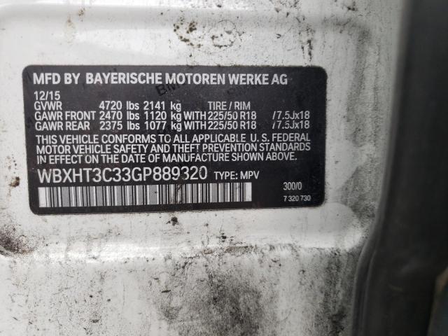 2016 BMW X1 XDRIVE2 - WBXHT3C33GP889320